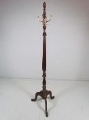 Mahogany coat and hat stand