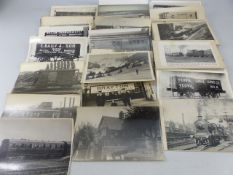 Selection of Railwayana postcards and photographs from the Late 19th and early 20th Century.