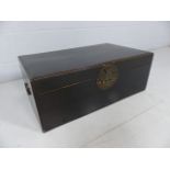 Black chinese lacquered trunk