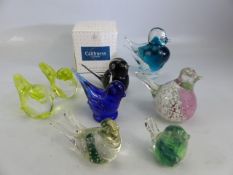 Selection of Caithness glass birds to include one signed by Toffolo