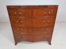 19th Century mahogany bow fronted chest of drawers