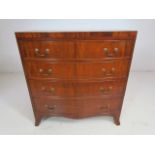 19th Century mahogany bow fronted chest of drawers