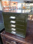 Small table top filing chest