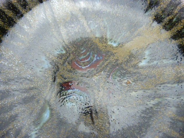 David Eeles studio pottery bowl/fruit bowl with overglazed colours - Image 3 of 6