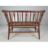 Early 20th century french turned beech crib