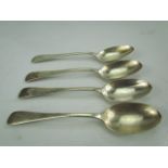 Hallmarked silver set of four teaspoons Sheffield John Round & Son Ltd (Joseph Ridge), Sheffield