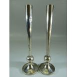 Pair of silver hallmarked bud vases Birmingham maker T&S