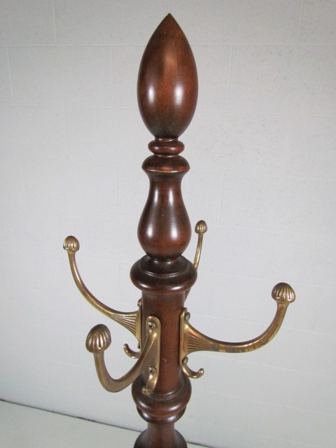 Mahogany coat and hat stand - Image 2 of 4