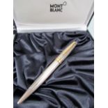 A silver (AG 925) Mont Blanc Meisterstuck Solitaire pen, in original box and outer box serial