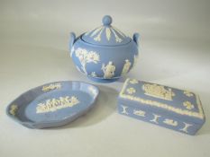 Three pieces of Wedgwood Jasper Ware