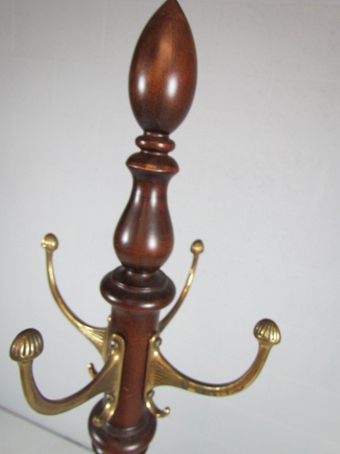 Mahogany coat and hat stand - Image 4 of 4