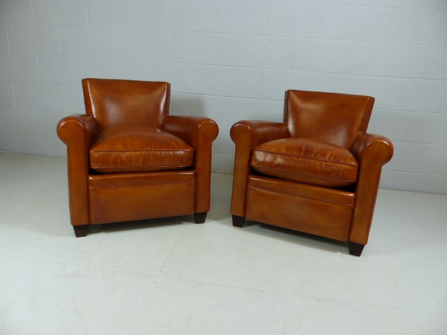 Brand New Tobacco coloured leather armchairs - Image 6 of 6