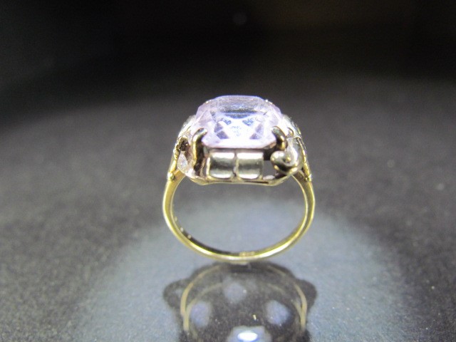 14ct Gold Amethyst set ring A/F - Image 4 of 7