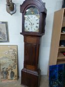 19th Century Welsh mahogany eight day Grandfather/ Longcase clock. David Jones - Merthyr.