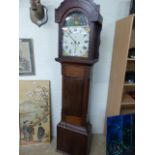 19th Century Welsh mahogany eight day Grandfather/ Longcase clock. David Jones - Merthyr.