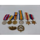 Victory Medal and the British War medal awarded to 44504 G. Newton South Lancashire Regiment