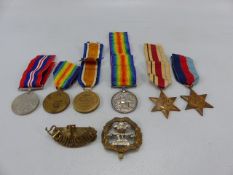 Victory Medal and the British War medal awarded to 44504 G. Newton South Lancashire Regiment