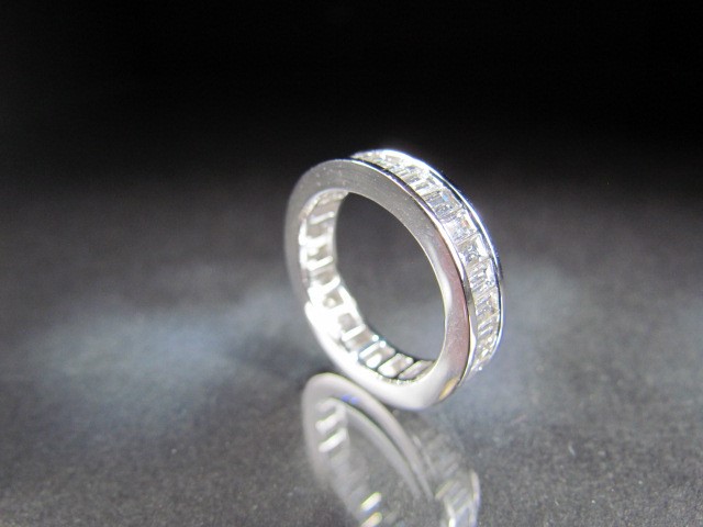 18ct White Gold full Eternity ring of approx 2cts. Approx weight - 5.3g UK - O