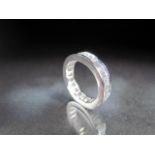 18ct White Gold full Eternity ring of approx 2cts. Approx weight - 5.3g UK - O