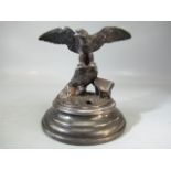 Electroplated Eagle on stand (possible a pen holder) Marked underside 'James Dixon and Sons'