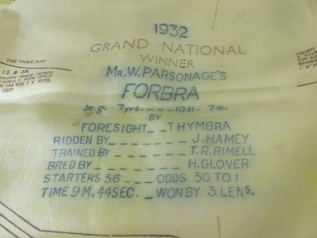 A scarf showing the Grand National course and winners from 1837-1932 - Image 2 of 5