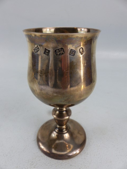 Queens silver Jubilee, silver goblet, Birmingham, A.T Cannon Ltd, in case, no 284/1000 approx weight - Image 4 of 8