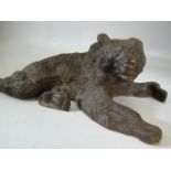 Cast iron figure of a Grizzly bear. A/F