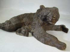 Cast iron figure of a Grizzly bear. A/F