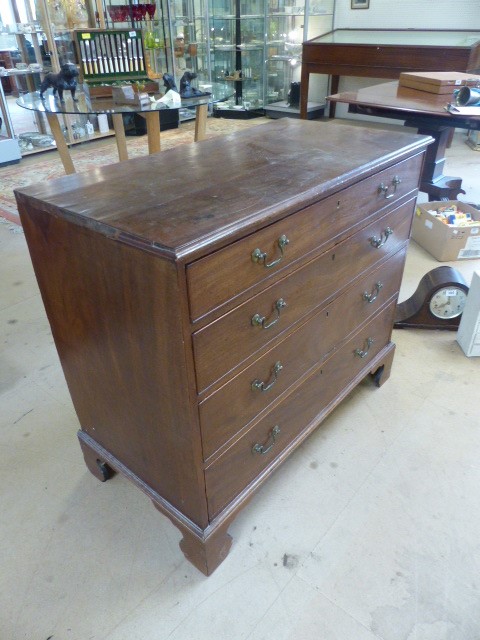 Georgian mahogany chest of four drawer - Image 2 of 8