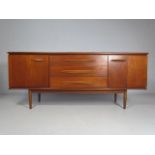 Teak Mid Century sideboard with cupboards and drawers