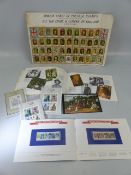 Unique sheet of Postage stamps - All the Kings and Queens of England along with the Queens 60th