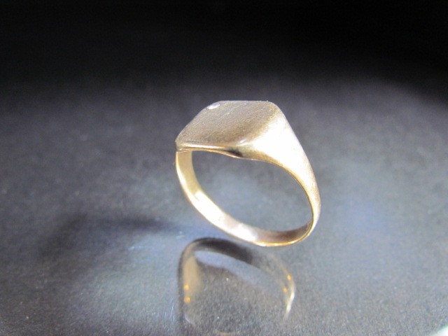 Gents 9ct Gold signet ring (total weight 4.5g) - Image 3 of 3