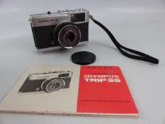 Olympus Trip 35 camera with original manual.