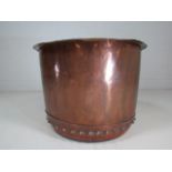 Antique copper boiler barrel half