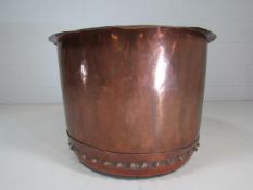 Antique copper boiler barrel half