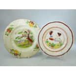 Staffordshire children's nursery plates (2)