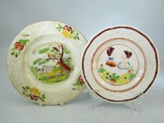 Staffordshire children's nursery plates (2)