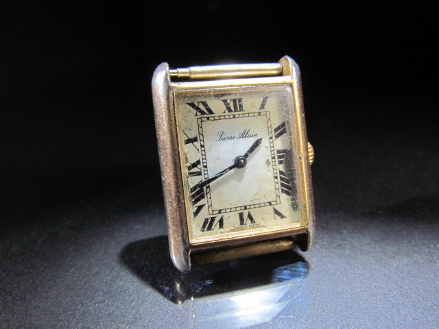 Swiss Empress marcasite set cocktail watch along with a Pierre Main watch face - Image 2 of 4