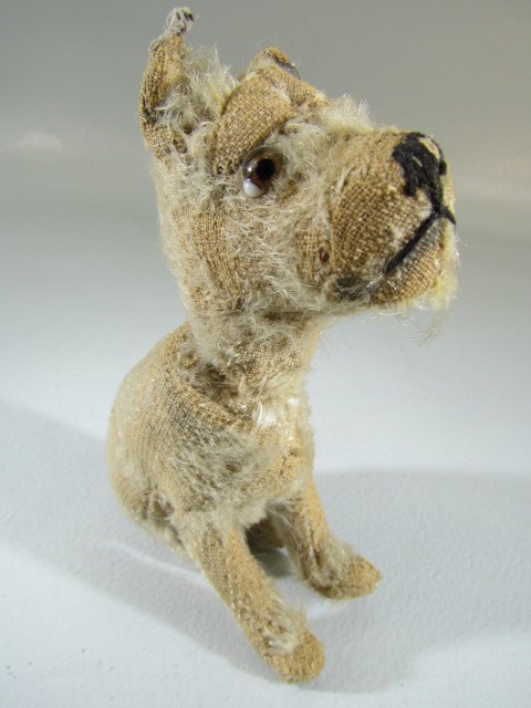 Steiff rotating head Rattler dog, 1930s, With beige mohair. Tag to ear and missing most of hair, but - Image 5 of 14