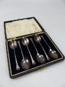 Set of six Birmingham hallmarked silver teaspoons