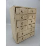 Small painted chest of specimen drawers