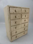 Small painted chest of specimen drawers