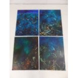 Four Marine paintings on boards