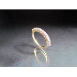 18ct Rose Gold 12 Stone diamond half eternity ring. Size UK - L and approx weight - 2.5g