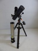 Celestron Astromaster 130 with scope stand etc and a Tasco reflector