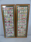 Wills Cigarette cards framed and glazed.