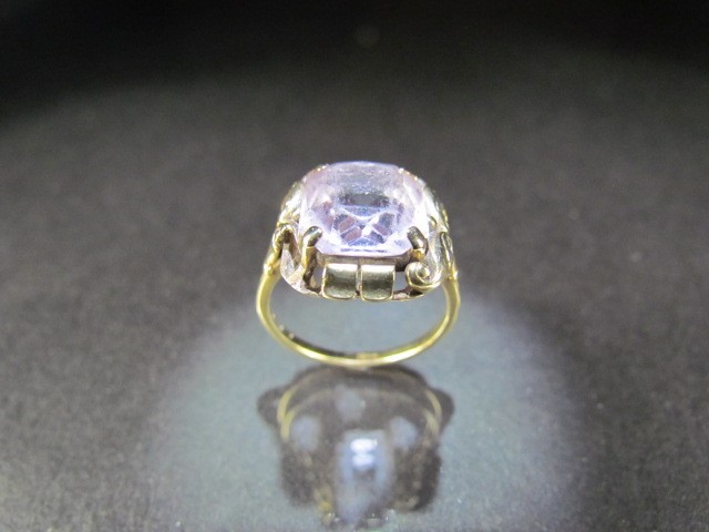 14ct Gold Amethyst set ring A/F - Image 5 of 7