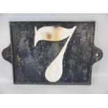 Cast Iron Fish-house number sign.