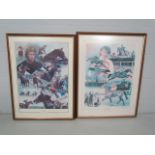 Two signed horse racing prints