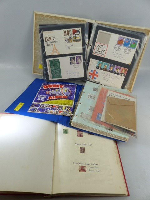 Broad selection of stamps from around the world and one album almost empty